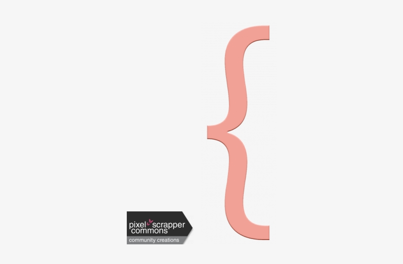 Light Pink Bracket Element - Bracket Clip Art, transparent png