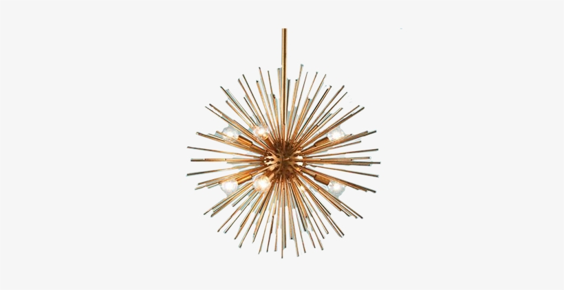 Starburst Gold Chandelier Designer, transparent png