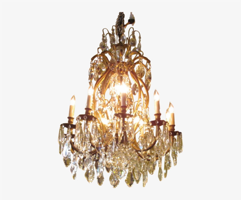 Share This Image - Antique French Gilt Bronze Vintage Chandelier, transparent png