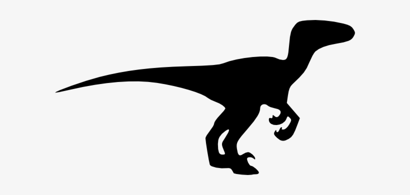 Velociraptor Silhouette Clip Art - Velociraptor Silhouette, transparent png