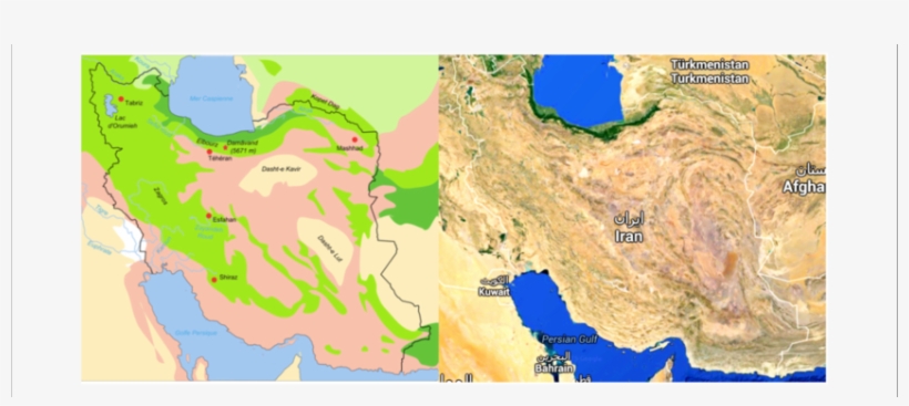 Desert Area Of Iran Indicated In Light Pink And Cream - Desert Area In Iran, transparent png