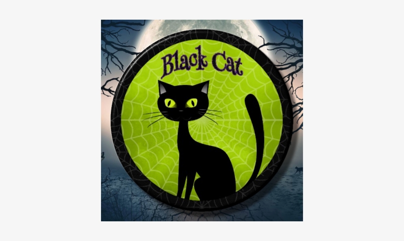 Black Cat Magnet Or Pin - Cat, transparent png