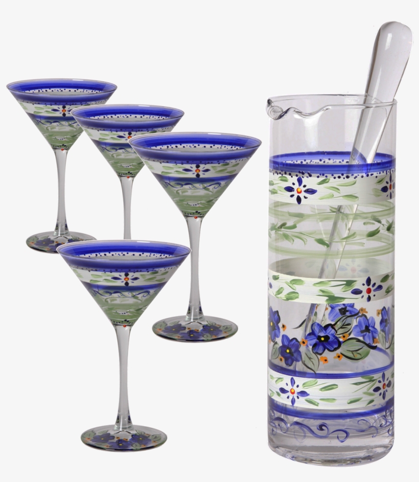 Golden Hill Studio Floral Martini Glass, transparent png
