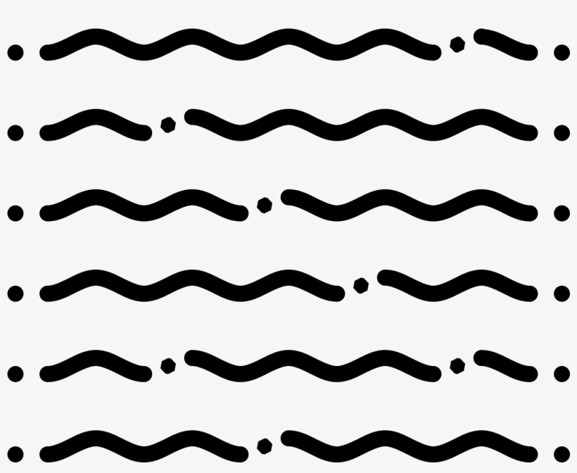 The Icon For Sea Waves Is Three Lines That Are Drawn - Sea, transparent png