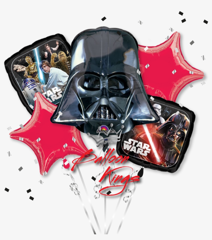 Darth Vader Bouquet - Shape Star Wars Darth Vader Helmet 63cm X 63cm Foil, transparent png