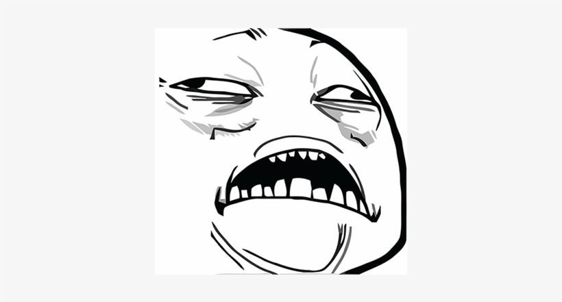 Photo Editor & Meme Rage Face Stickers Messages Sticker-7 - Rage Comics Orgasm Face, transparent png