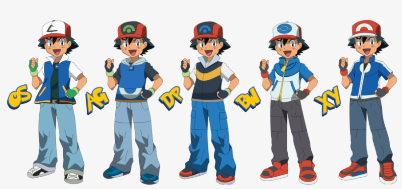 Png - Pokemon Ash Through The Years, transparent png