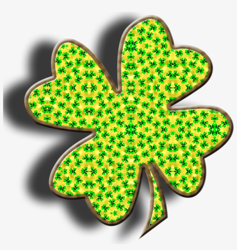 Lucky Clover Four Leaf Clover Isolated - Four-leaf Clover, transparent png