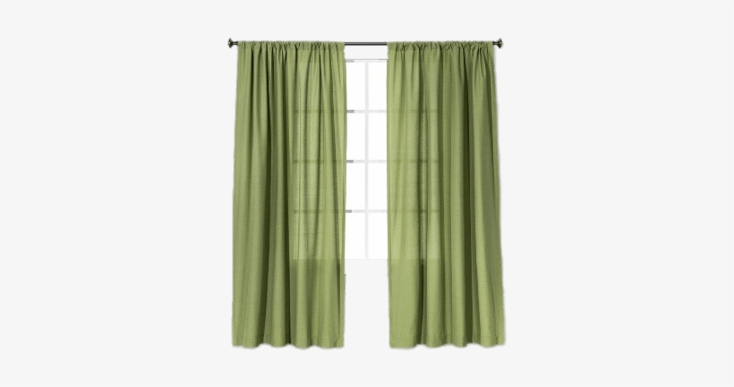 Green Curtains - Farrah Curtain Panel Green (54"x84") - Threshold, transparent png