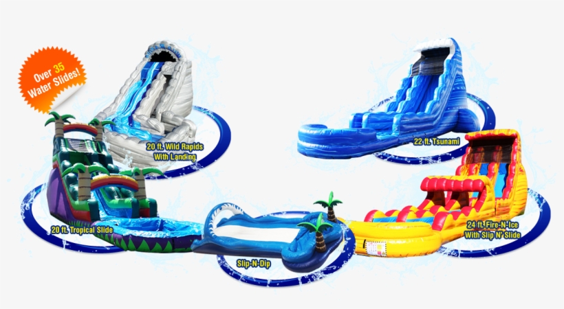 Ez Inflatables 22 Ft. Fire And Ice Slip And Slide -, transparent png