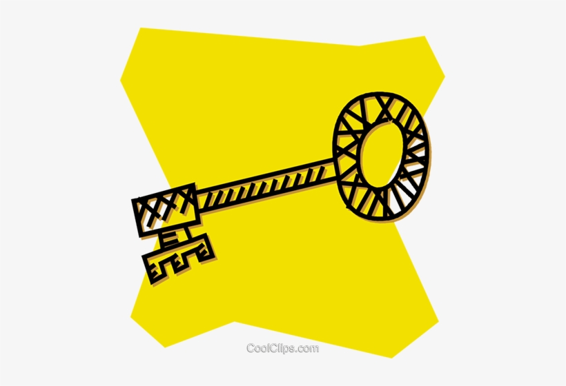 Skeleton Key Royalty Free Vector Clip Art Illustration - Clip Art, transparent png