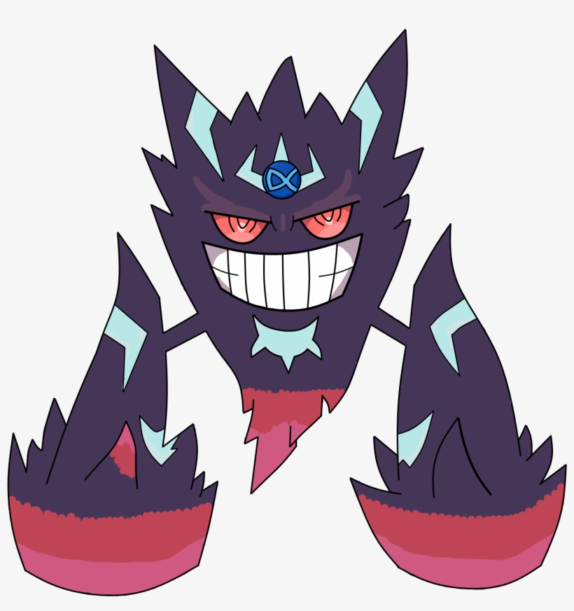 Alpha Mega Gengar - Cartoon, transparent png