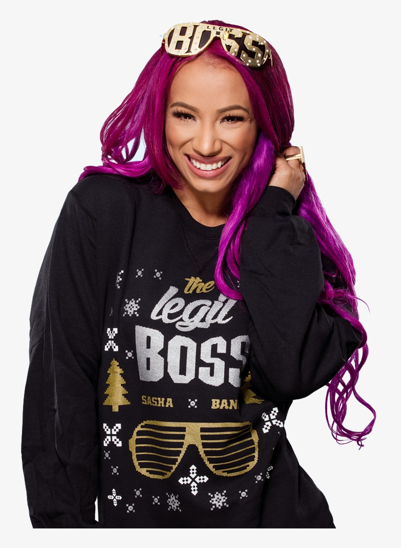 Christmas Sweater Png Sasha Banks Ugly Christmas Sweater - Sasha Banks Christmas Sweater, transparent png