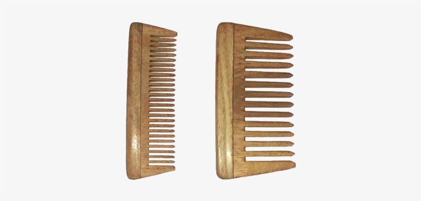 Combo Of 2 Neem Wood Combs - Ginni Brown Wooden Comb - Hair Accessories, transparent png