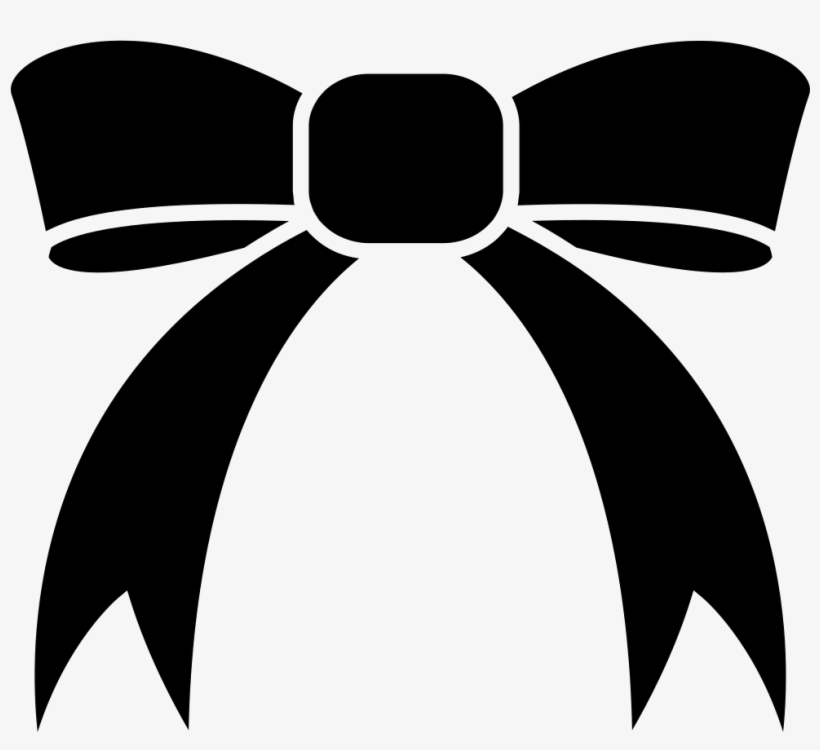 Png File - Gift Ribbon Black And White, transparent png