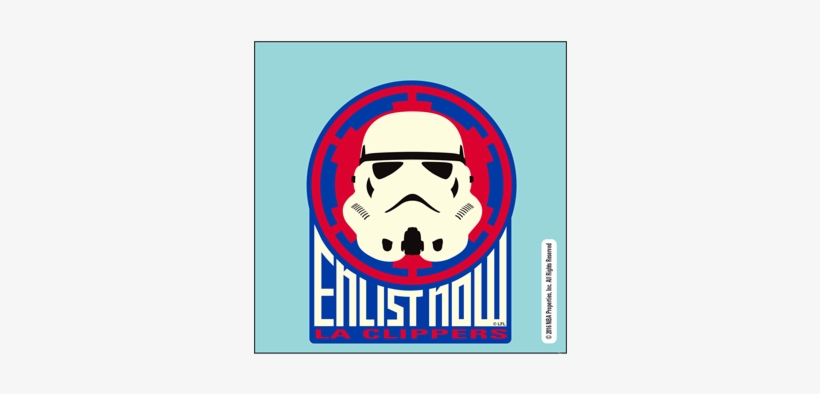 La Clippers Star Wars Storm Trooper Perf Cut Decal - Kansas Jayhawks Official Ncaa 4 Inch X 4 Inch Decal, transparent png