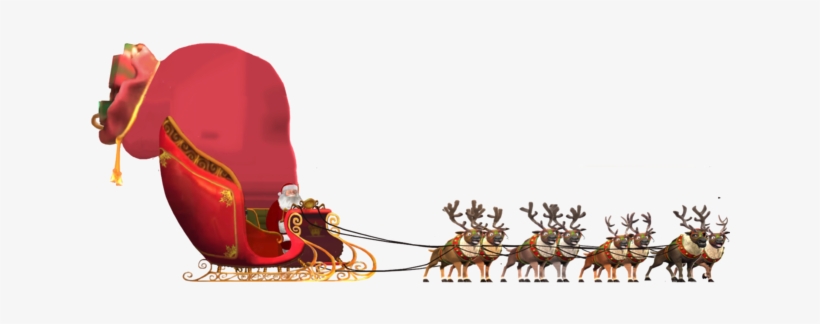 Santa Sleigh - Santa Claus, transparent png