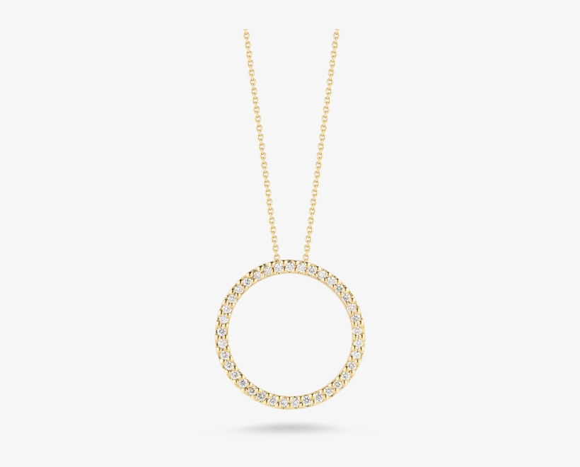 Roberto Coin Circle Pendant With Diamonds - Roberto Coin 18k Rose Gold Triple Circle Pendant Necklace,, transparent png