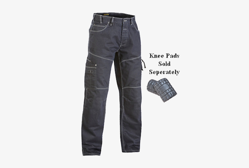 Cordura Denim Work Pants Blaklader Foam Knee Pads 4011 Grey For Use
