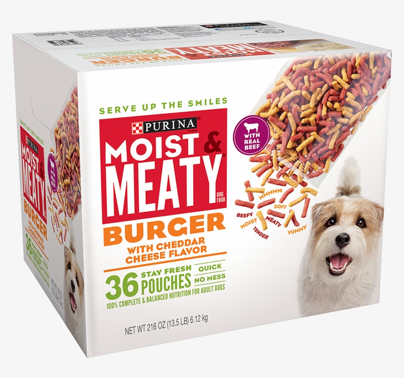 Roll Over Image To Zoom - Purina Moist & Meaty Burger With Cheddar Cheese, transparent png