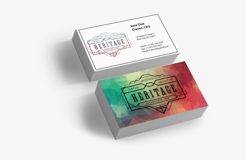 Business Card With An Eye-catching Front & Informative - Information, transparent png