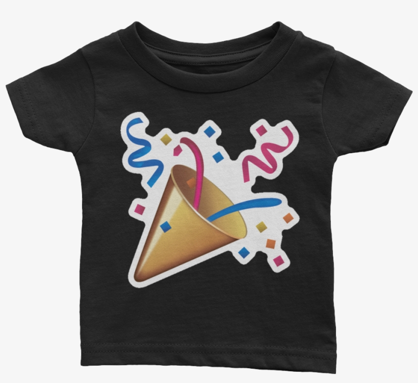 Emoji Baby T Shirt - Emoji Party Popper Confetti, transparent png