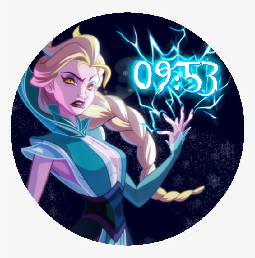 Epic Elsa Watch Face Preview, transparent png