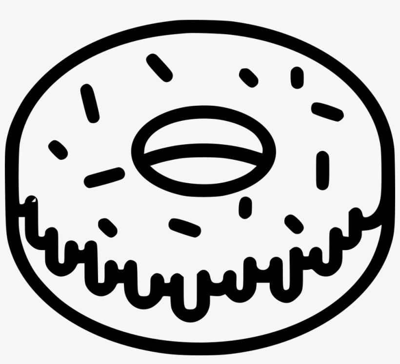 Png File Svg - Donut Clipart Black And White, transparent png
