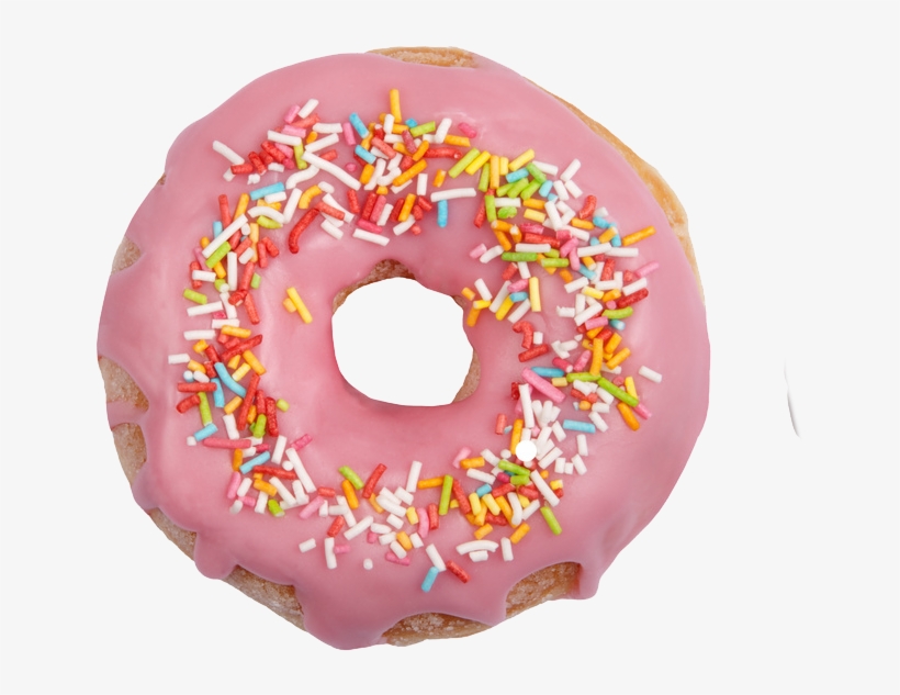 Donuts Png Free File - Smiling Juju 3d Pink Rainbow Icing Sugar Donut Pillow, transparent png