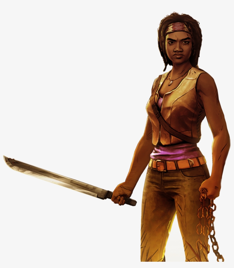 No Caption Provided - Twd Michonne Video Game, transparent png