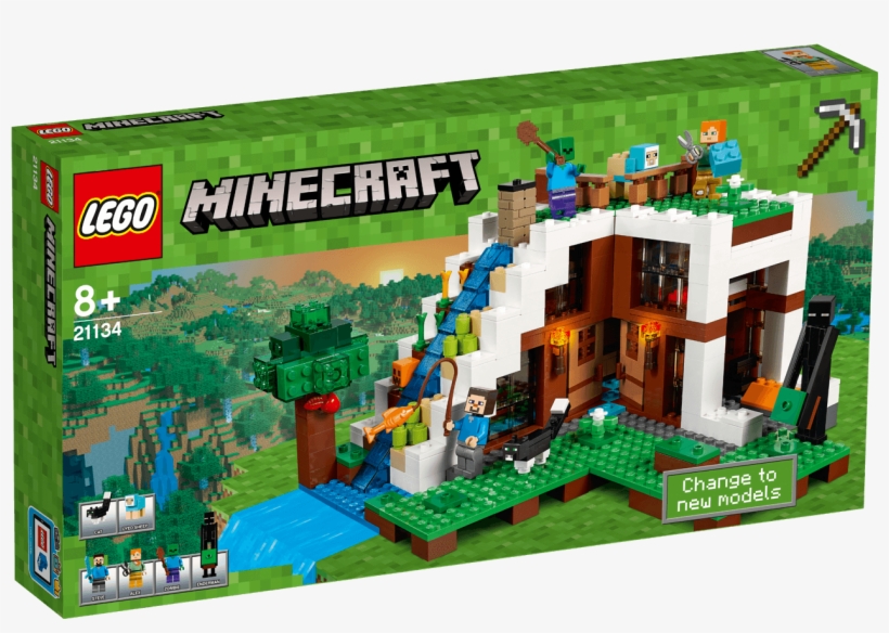 Lego Minecraft: The Waterfall Base (21134), transparent png
