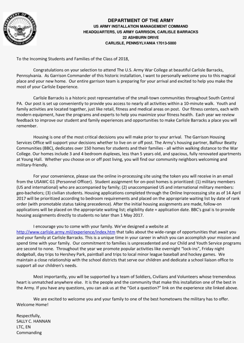 Class 2018 Welcome Letter Main Image - Protecting The Homeland Report Of The Defense Science, transparent png