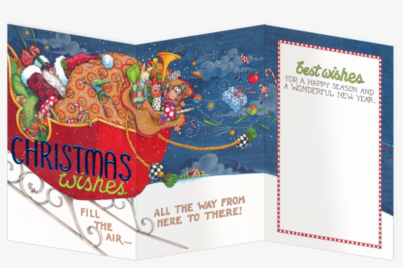 Christmas Wishes Tri-fold Greeting Card, transparent png