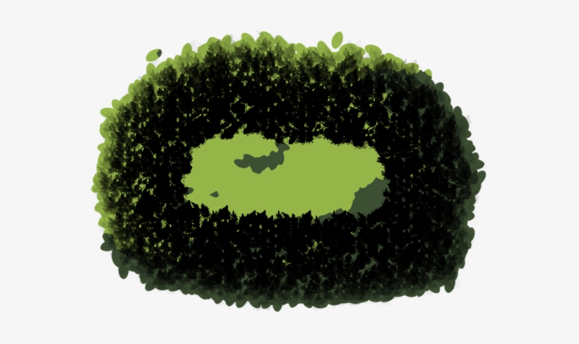 The Higher The Value, The Deeper The Brush Will Spread - Bush Drawing Png, transparent png