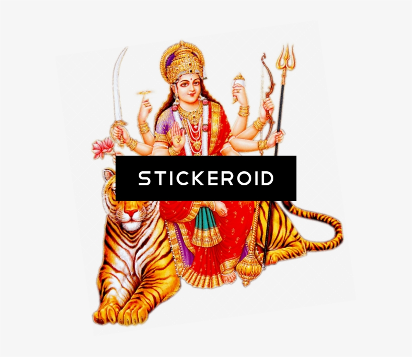 Goddess Durga Maa Tiger - Durga, transparent png