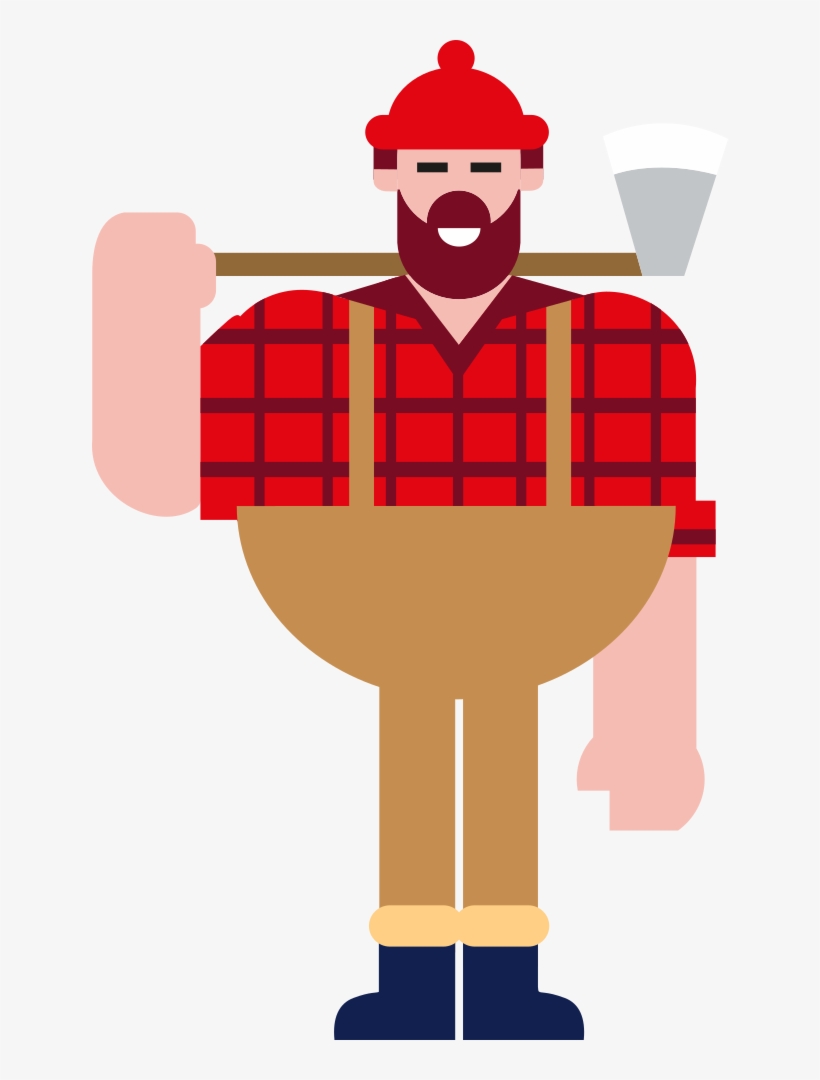 Jpg Black And White Stock Onlinelabels Clip Art - Lumberjack Clipart, transparent png