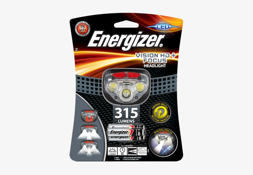 Energizer<sup>®</sup> Vision Hd Focus Headlight - Energizer Vision Hd Focus Headlight 300 Lumens, transparent png