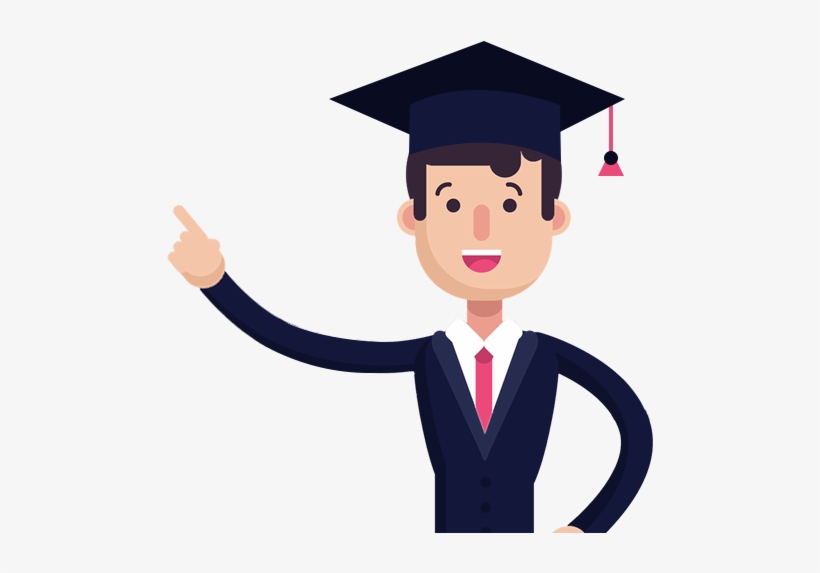 Boy Student With Hat - Cartoon, transparent png