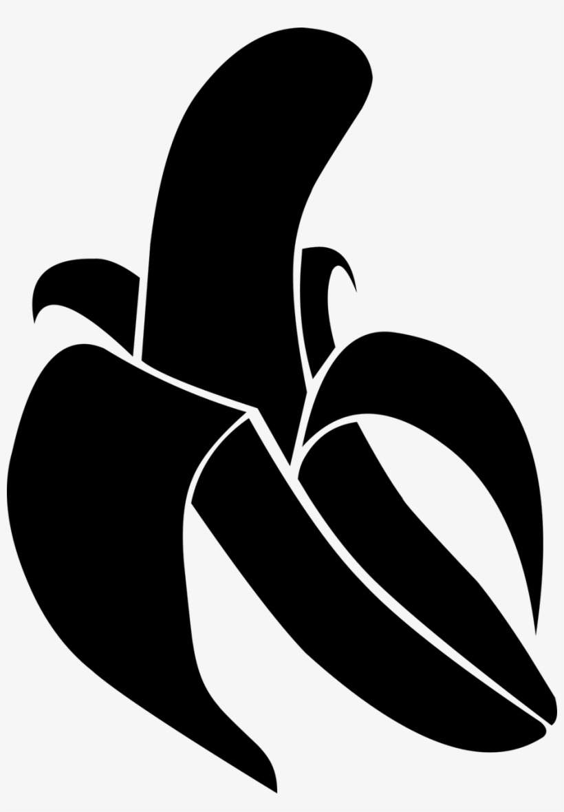 Banana Black Banana Banana Vector - Banana Vector Black And White, transparent png