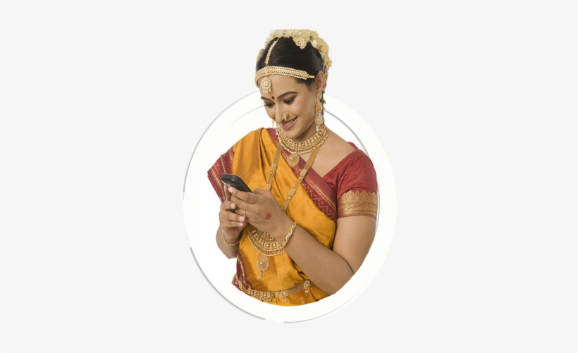 Nav Right Girl - Indian Girl On Phone Png, transparent png