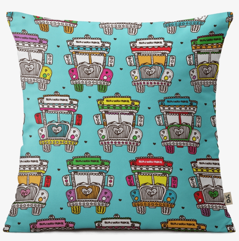 Dailyobjects Indian Truck 12" Cushion Cover Buy Online - Wallpaper, transparent png