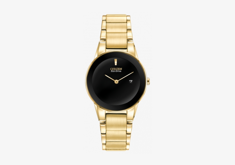 Citizen Ladies' Axiom Yellow Metal Watch With Black - Citizen Gold And Black Watch, transparent png