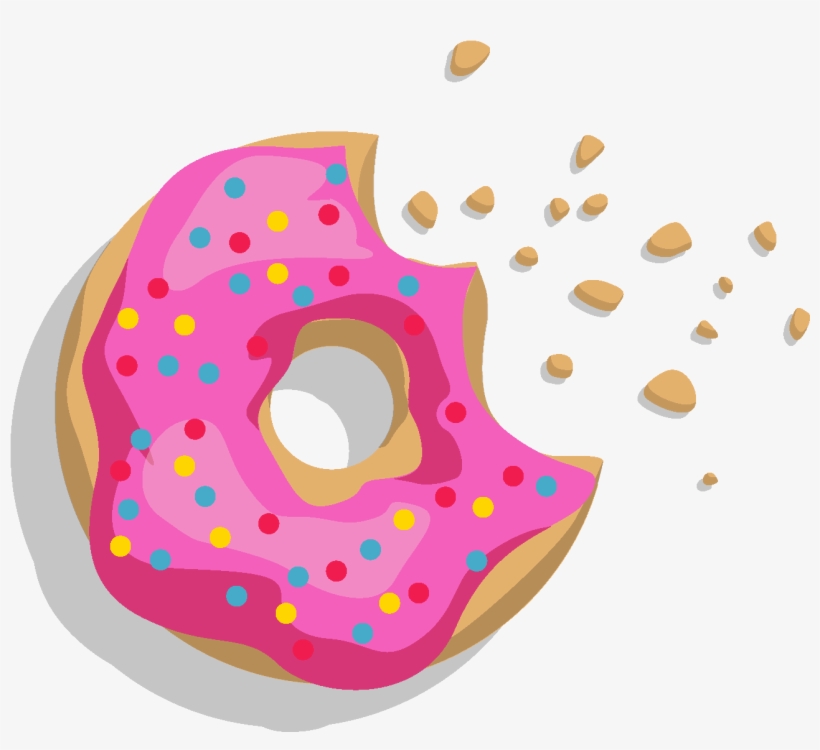 Vector Hand Drawn Pink Jam Donut - Jelly Doughnut, transparent png