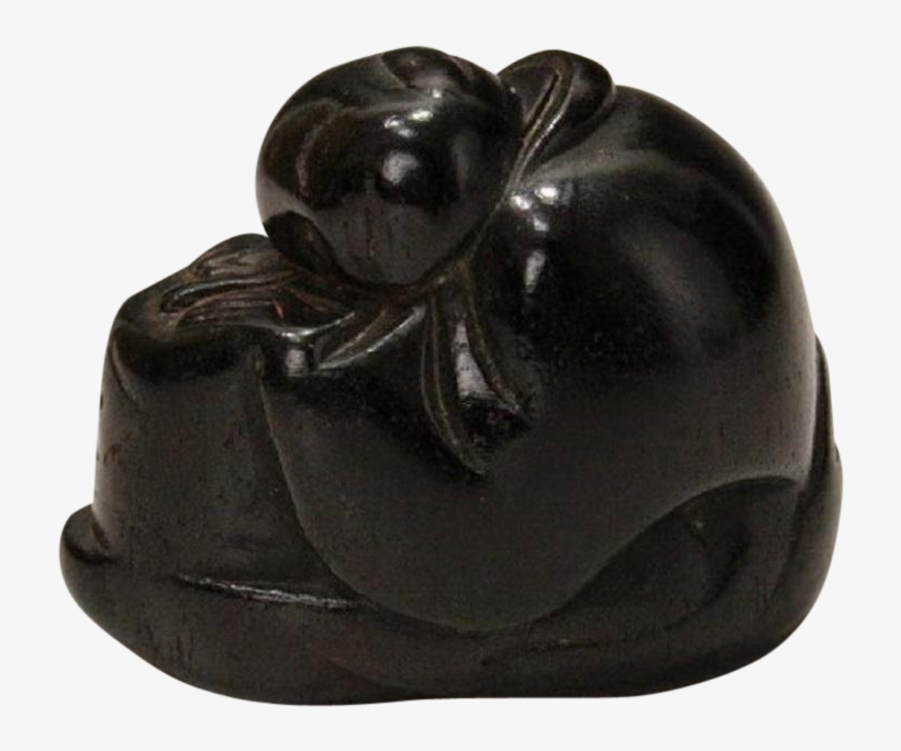 Japanese Antique 19th Century Wooden Netsuke Of A Priest - Bronze Sculpture, transparent png