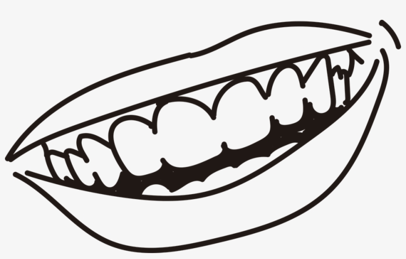 Running Skeleton Cliparts 24, Buy Clip Art - Mouth Png Black And White, transparent png