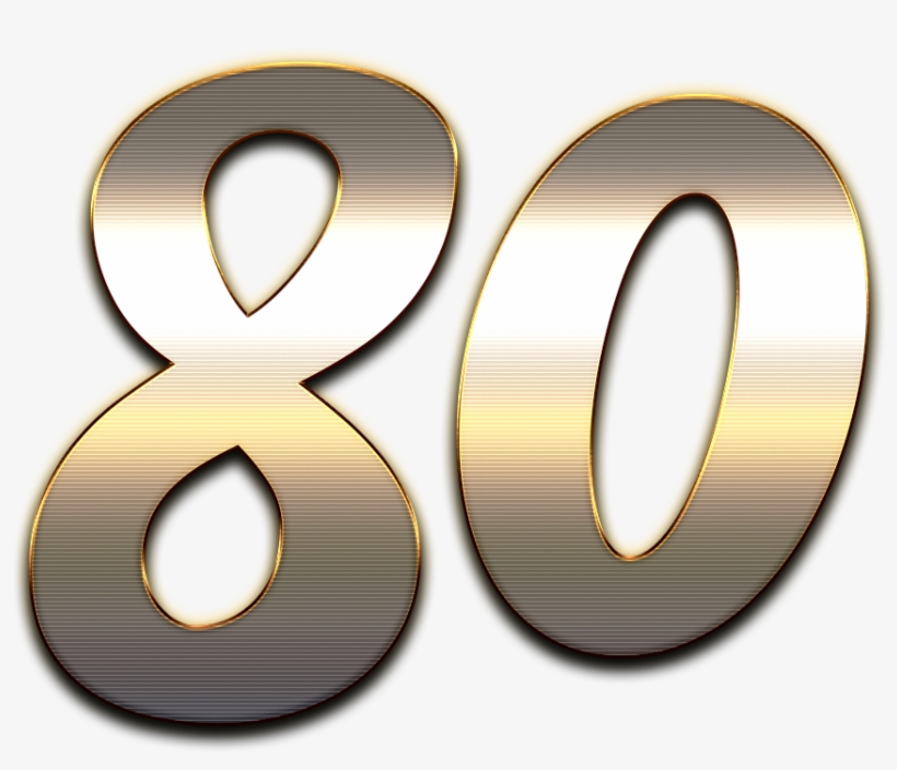 80 Number Wooden Png - 80 Png, transparent png