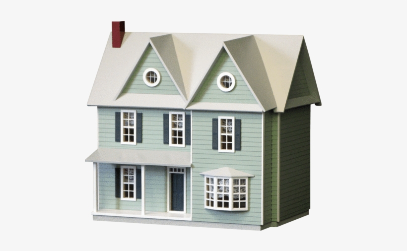 Country Farmhouse 1/2" Scale Milled Plywood Dollhouse - Dollhouse, transparent png