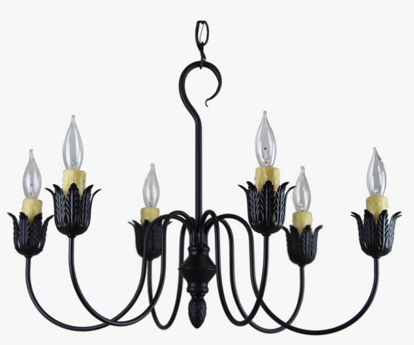 Farmhouse Chandelier Finished In Aged Black, Handcrafted - Chandelier, transparent png