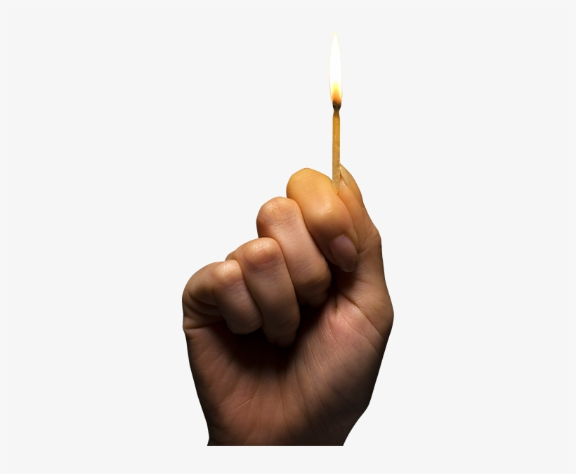 Hand With Match Png, transparent png