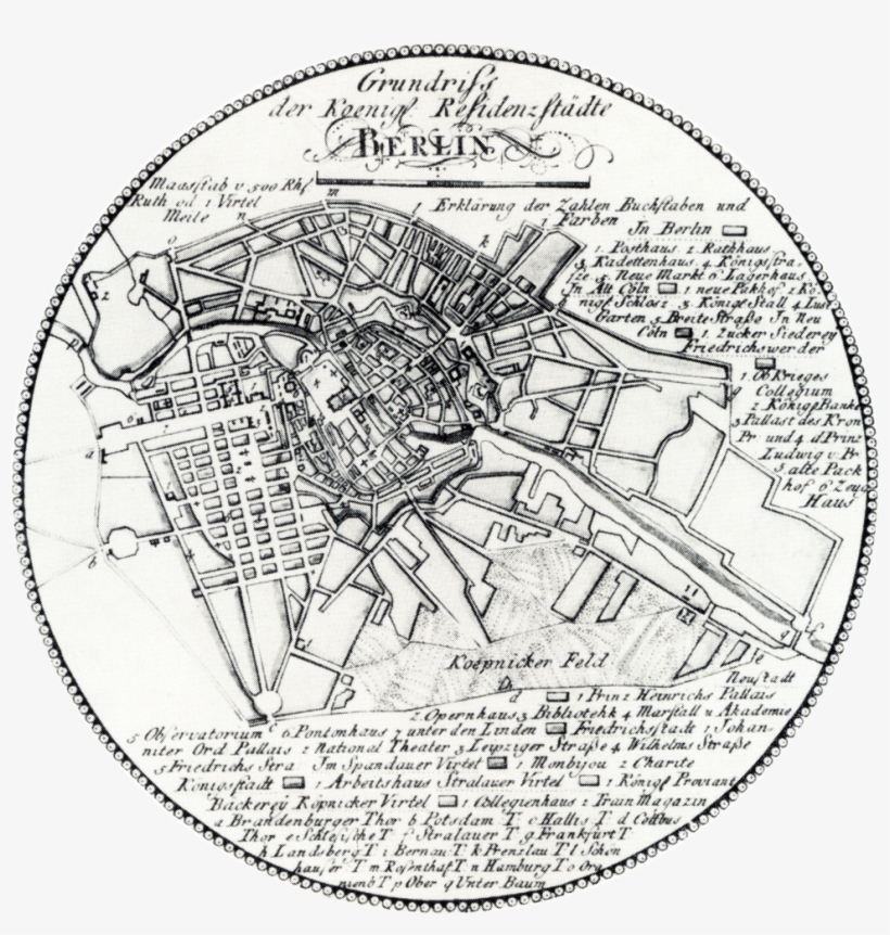 Map De Berlin 1800, transparent png